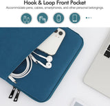 MoKo 9-11 Inch Tablet Sleeve Fits iPad air 5 10.9" 2022, iPad Pro 11 2021-2018, iPad 9/8/7th Gen 10.2, iPad Air 4 10.9, iPad Air 3 10.5, iPad 9.7, Tab A 10.1, Polyester Bag with Pocket, Peacock Blue
