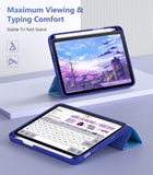 MoKo iPad Mini 6 Case with Pencil Holder (8.3 Inch,2021 Model), iPad Mini 6th Generation Case [Apple Pencil 2nd Charging], Trifold Stand Smart Case with Soft TPU Back, Auto Sleep/Wake, Blue Sky Star