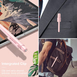 MoKo Holder Case Compatible with Apple Pencil 2nd Generation, Retractable Protective Pen Cover with Sturdy Clip for iPad Mini 6 2021/ iPad Air 5th/4th Gen/ iPad Pro 11 /Pro 12.9 2021/2020,Light Pink