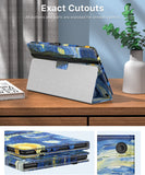 MoKo Case Fits All-New Kindle Fire HD 10 & 10 Plus Tablet (11th Generation, 2021 Release) 10.1" - Slim Folding Stand Cover with Auto Wake/Sleep, Starry Night Blue