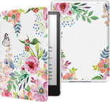MoKo Case for 6.8" Kindle Paperwhite (11th Generation-2021) and Kindle Paperwhite Signature Edition, Light Shell Cover with Auto Wake/Sleep for Kindle Paperwhite 2021 E-Reader, Fragrant Flowers