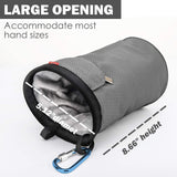 MoKo Chalk Bag, Drawstring Rock Climbing Chalk Bag Bouldering Chalk Bag Bucket with Adjustable Belt & Zippered Pockets and Carabiner for Rock Climbing Weight Lifting Gymnastics Crossfit