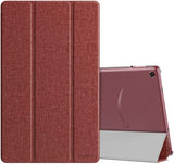 MoKo Case for Amazon Fire HD 10 Tablet (7th and 9th Generation, 2017 and 2019 Release) 10”, Smart Shell Stand Cover with Translucent Frosted Back for Fire HD 10.1 Inch - Jungle Night