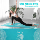 MoKo Yoga Towel, Non Slip Hot Yoga Mat Yoga Blanket Printing Pattern Quick Dry with Corner Pocket for Bikram, Pilates, Gym Workout, Outdoor Picnic