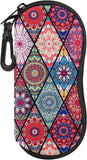 MoKo Sunglasses Soft Case Ultra Light Neoprene Zipper Eyeglass Case with Belt Clip