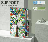 MoKo Case Compatible with Amazon All-New Kindle Fire 7 Tablet (2022 Release-12th Generation) Latest Model 7" - Slim Folding Stand Cover with Auto Wake/Sleep, Lucky Tree