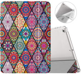 MoKo Case for New iPad 9th/8th/7th Gen Case (2021/2020/2019), Soft TPU Translucent Frosted Back Cover Slim Shell Protective Case with Stand for iPad 10.2 inch,Auto Wake/Sleep,Fragrant Flowers