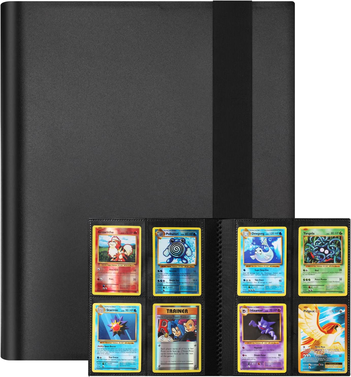 MoKo 4 Pocket Trading Card Binder, Card Protectors Binder Sheet Storag Mokodirect MoKo 4 Pocket Trading Card Binder, Card Protectors Binder Sheet Storag Mokodirect