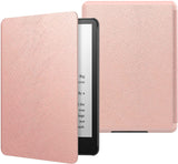 MoKo Case for 6.8" Kindle Paperwhite (11th Generation-2021) and Kindle Paperwhite Signature Edition, Light Shell Cover with Auto Wake/Sleep for Kindle Paperwhite 2021 E-Reader, Green Dinosaur on Blue