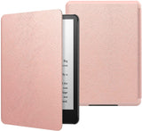 MoKo Case for 6.8" Kindle Paperwhite (11th Generation-2021) and Kindle Paperwhite Signature Edition, Light Shell Cover with Auto Wake/Sleep for Kindle Paperwhite 2021 E-Reader, Blue & Pink Flower
