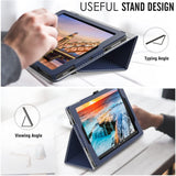 MoKo Case for Amazon Fire HD 10 Tablet (7th and 9th Generation, 2017 and 2019 Release) 10” - Slim Folding Stand Cover with Auto Wake/Sleep for 10.1 Inch Tablet, Indigo
