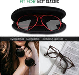 MoKo Sunglasses Soft Case Ultra Light Neoprene Zipper Eyeglass Case with Belt Clip