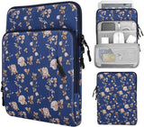 MoKo 9-11 Inch Tablet Sleeve Bag Carrying Case with Storage Pockets Fits iPad air 5 10.9" 2022, iPad Pro 11 2021/2020, iPad 9/8/7th Gen 10.2, iPad Air 4 10.9, Tab A 10.1, Tab S8 11", Indigo