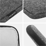 MoKo 9-11 Inch Tablet Sleeve Bag, Wool and Polyester Pouch Cover Case Fits Tab S8 11", iPad Pro 11 2021-2018, iPad 9/8/7th Gen 10.2, iPad Air 4 10.9, iPad Air 3 10.5, iPad 9.7, Black & Gray