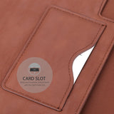 MoKo 13.5 Inch Laptop Sleeve Bag, PU Leather PC Notebook Case Cover Fit Surface Laptop 3 13.5"/2/1, Surface Book 2 13.5",Tab S8 Ultra 14.6", with Card Slot, Document Pocket, Surface Pen Holder, Brown