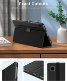 MoKo Case Compatible with Samsung Galaxy Tab A7 Lite 8.7 Inch (SM-T225/T220/T227), Slim Lightweight PU Tablet Shell Cover Stand Case Fit Samsung Galaxy Tab A7 Lite 8.7 2021 Tablet - Black
