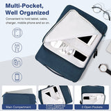 MoKo 15.6 Inch Laptop Sleeve Fits MacBook Pro M1 Pro/M1 Max 16.2 2021 MacBook Pro 16”/15.4", Surface Book 15”, Chromebook, Protective Computer Carrying Bag Handle Pouch with Pocket, Indigo