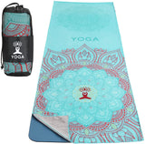 MoKo Yoga Towel, Non Slip Hot Yoga Mat Yoga Blanket Printing Pattern Quick Dry with Corner Pocket for Bikram, Pilates, Gym Workout, Outdoor Picnic
