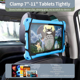 MoKo Car Headrest Tablet Mount, Car Back Seat Tablet Holder Stand for Kids丨Adjustable Universal Tablet Holder for All 7"-11" Tablets, Compatible with iPad 9 10.2"/Pro 11"/ Mini 6, Air 4, Switch, Black