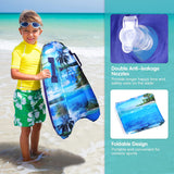 MoKo Inflatable Surfing Bodyboard, Portable Floating Surf Board Slip Slide Raft Summer Water Fun Surfboards Pool Floating Mat with Handles for Pool Beach Water Park