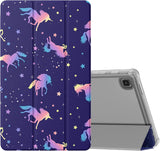 MoKo Case Fits Samsung Galaxy Tab A7 Lite 8.7 Inch SM-T225/T220/T227, Slim Lightweight Smart Case Trifold Stand Case with Soft TPU Translucent Frosted Back Shell for Galaxy Tab A7 Lite – Peacock Blue