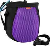MoKo Rock Climbing Chalk Bag, Bouldering Chalk Bag Bucket with Adjustable Belt & Carabiner Drawstring Climbing Chalk Bag for Rock Climbing Weight Lifting Gymnastics Crossfit