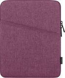 MoKo 9-11 Inch Tablet Sleeve Fits iPad air 5 10.9" 2022, iPad Pro 11 2021-2018, iPad 9/8/7th Gen 10.2, iPad Air 4 10.9, iPad Air 3 10.5, iPad 9.7, Tab A 10.1, Polyester Bag with Pocket, Purple