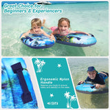 MoKo Inflatable Surfing Bodyboard, Portable Floating Surf Board Slip Slide Raft Summer Water Fun Surfboards Pool Floating Mat with Handles for Pool Beach Water Park