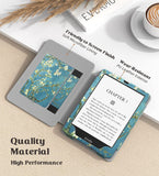MoKo Case for 6.8" Kindle Paperwhite (11th Generation-2021) and Kindle Paperwhite Signature Edition, Slim PU Shell Cover Case with Auto-Wake/Sleep for Kindle Paperwhite 2021 E-Reader, Almond Blossom