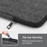 MoKo 9-11 Inch Tablet Sleeve Bag, Wool and Polyester Pouch Cover Case Fits Tab S8 11", iPad Pro 11 2021-2018, iPad 9/8/7th Gen 10.2, iPad Air 4 10.9, iPad Air 3 10.5, iPad 9.7, Black & Gray
