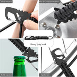 MoKo Paracord Keychain with Carabiner, 2-Pack Paracord Lanyard Clips for Keys, Outdoor Survival Tool for Camping Hiking