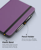 MoKo Case Compatible with All-New Fire HD 8/HD 8 Plus Tablet(10th Generation,2020 Release), Full-Body Hard Back Cover 90 Degree Rotating Adjustable Stand Cover Case with Auto Wake/Sleep, Purple