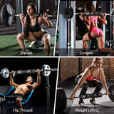 MoKo Squat Pad, Standard and Olympic Bars Thick Foam Sponge Pad with 2 Securing Straps, Neck and Shoulder Protective Sponge Mat for Squats, Lunges, Hip Thrusts Weightlifting