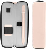 MoKo Holder Case Fit i-Pencil (1st & 2nd Gen), Carrying Bag Sleeve Cover Fit iPad Pro 11 & 12.9 2020/iPad 10.2/iPad Air(3rd Gen) 10.5"/iPad Mini(5th Gen) 7.9" 2019, Built-in Pocket - Rose Gold