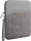 MoKo 7-8 Inch Tablet Sleeve Case, Double Pocket Stitching Case Fits iPad Mini (6th Gen) 8.3" 2021, iPad Mini 5/4/3/2/1, Samsung Galaxy Tab S2 8.0, Tab A 8.0, NeuTab 7", ZenPad Z8s 7.9, Light Gray
