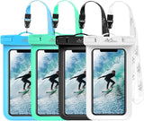 MoKo Waterproof Phone Pouch Holder [4 Pack], Underwater Phone Case Dry Bag with Lanyard Compatible with iPhone 13/13 Pro Max/iPhone 12/12 Pro Max/11 Pro Max, X/Xr/Xs Max/SE 3, Samsung S21/S10/S9,