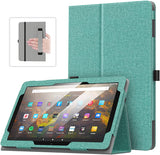 MoKo Case Fits All-New Kindle Fire HD 10 & 10 Plus Tablet (11th Generation, 2021 Release) 10.1" - Slim Folding Stand Cover with Auto Wake/Sleep, Green