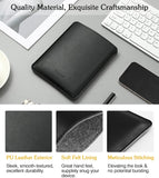 MoKo Sleeve Bag Fits with Kindle Voyage, Kindle Paperwhite 11th Gen 2021, All-New Kindle 2019, Ultra Slim Anti-Scratch PU Leather Case Cover Soft Felt Lining Protective Insert Carrying Pouch, Black