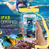 MoKo Waterproof Phone Pouch [3 Pack], Underwater Phone Case Dry Bag with Lanyard Compatible with iPhone 13/13 Pro Max/iPhone 12/12 Pro Max/11 Pro Max, X/Xr/Xs Max/SE 3, Galaxy S21/S10/S9, Note 10/9/8