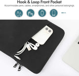 MoKo 9-11 Inch Tablet Sleeve Fits iPad air 5 10.9" 2022, iPad Pro 11 2021-2018, iPad 9/8/7th Gen 10.2, iPad Air 4 10.9, iPad Air 3 10.5, iPad 9.7, Tab A 10.1, Polyester Bag with Pocket, Black