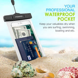 MoKo Waterproof Phone Pouch Holder, Underwater Cellphone Case Dry Bag with Lanyard Compatible with iPhone 12 Mini/12 Pro, iPhone 11/X/Xs/Xr, 8/7/6s Plus, Galaxy S21/S10/S9/S8 Plus