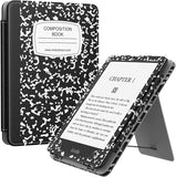 MoKo Case for 6.8" Kindle Paperwhite (11th Generation-2021) and Kindle Paperwhite Signature Edition, Lightweight PU Leather Cover Stand Shell with Hand Strap for Kindle Paperwhite 2021, Black