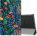 MoKo Case for Amazon Fire HD 10 Tablet (7th and 9th Generation, 2017 and 2019 Release) 10”, Smart Shell Stand Cover with Translucent Frosted Back for Fire HD 10.1 Inch, Black
