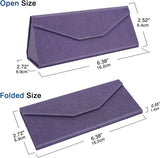 MoKo Foldable Glasses Sunglasses Case, PU Portable Eyeglass Case for Men Women