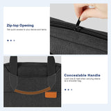 MoKo 9-11 Tablet Shoulder Sleeve Bag, Fits iPad Pro 11 2021-2018, iPad 10.2, iPad Air 4 10.9, iPad 9.7, Surface Go 3/2, Galaxy Tab A 10.1, Polyester Bag with Concealed Hand Strap, Black & Gray