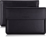 MoKo 13.5 Inch Laptop Sleeve Bag, PU Leather PC Notebook Case Cover Fit Surface Laptop 3 13.5"/2/1, Surface Book 2 13.5",Tab S8 Ultra 14.6", with Card Slot, Document Pocket, Surface Pen Holder, Brown