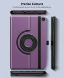 MoKo Case Compatible with All-New Fire HD 8/HD 8 Plus Tablet(10th Generation,2020 Release), Full-Body Hard Back Cover 90 Degree Rotating Adjustable Stand Cover Case with Auto Wake/Sleep, Purple