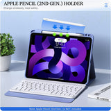 MoKo Keyboard Case for iPad Air 5th/4th Generation 2022/2020, 10.9 Inch, iPad Pro 11 2021/2020/2018, [Support Apple Pencil 2 Charging] Detachable Wireless Bluetooth Keyboard, Lavender