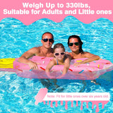 MoKo Inflatable Pool Floats Adults Kids, Ice Cream Floating Row Popsicle Float Raft Swimming Pool Float Bed Summer Beach Lounger Water Fun Party Decorations Supply