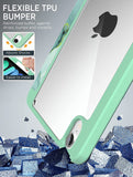 MoKo Case Fit New iPad Mini 6 Case with Pencil Holder (6th Gen 8.3 inch 2021), Soft TPU Frame Hard PC Clear Transparent Back Shell Smart Cover for iPad Mini 6 2021, Auto Wake/Sleep, Marble Gold Green